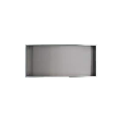 Transolid 34.5-in. Recessed Stainless Steel Shower Storage Pod - 34.5" x 3.75" x 14"