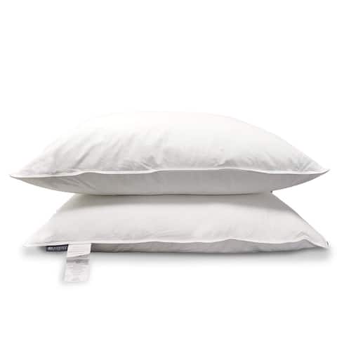 KASENTEX Egyptian Cotton, Down Pillow Pair, Set of 2 - White