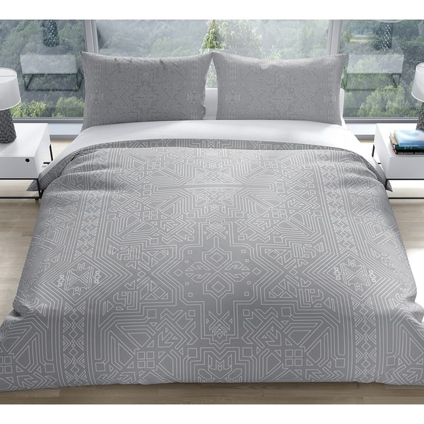 Shop Sultanate Light Grey Duvet Cover By Kavka Designs Overstock