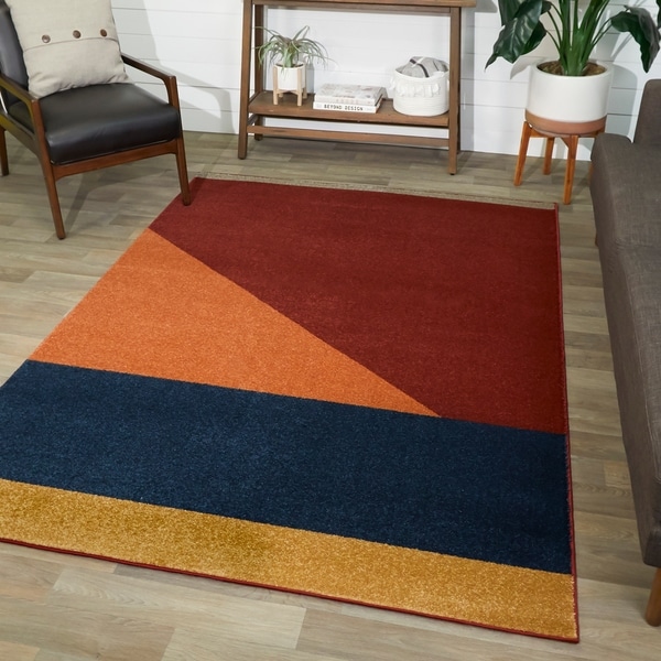 Shop Ripley Modern Color Block Area Rug - Overstock - 30879697