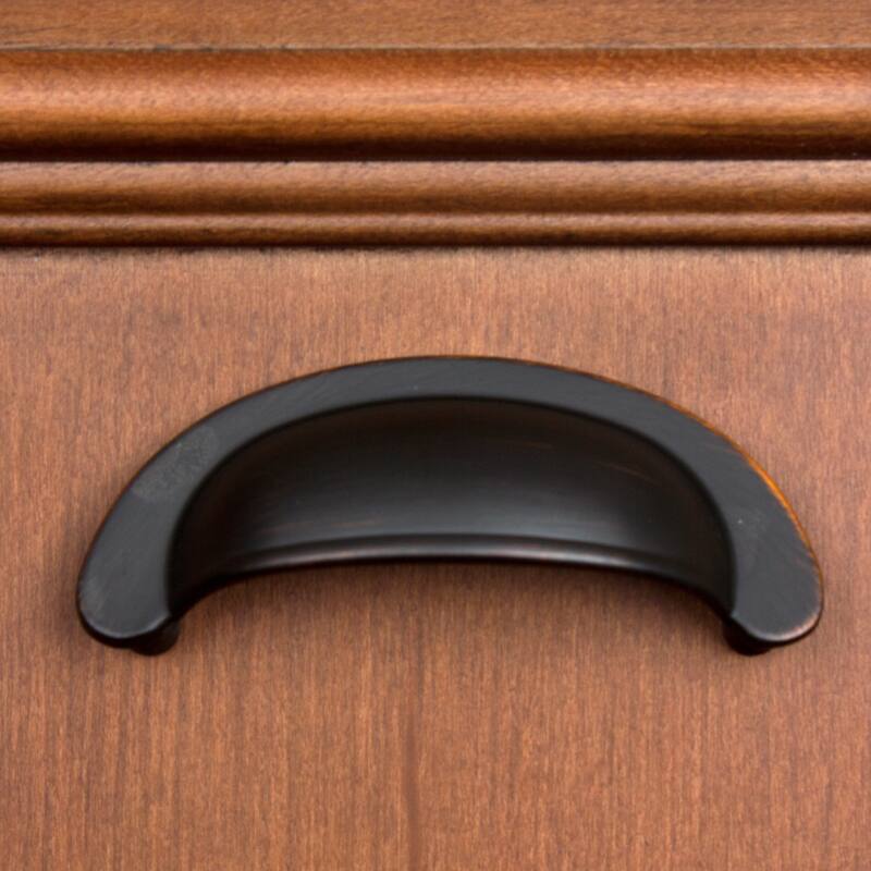GlideRite 5-Pack 2-1/2 in. Center Oil Rubbed Bronze Bin Cabinet Pulls - Oil Rubbed Bronze