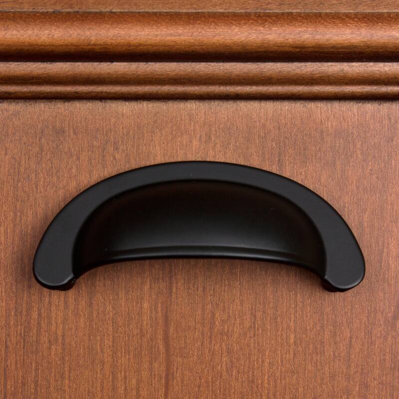 GlideRite 5-Pack 2-1/2 in. Center Matte Black Bin Cabinet Pulls - Matte Black