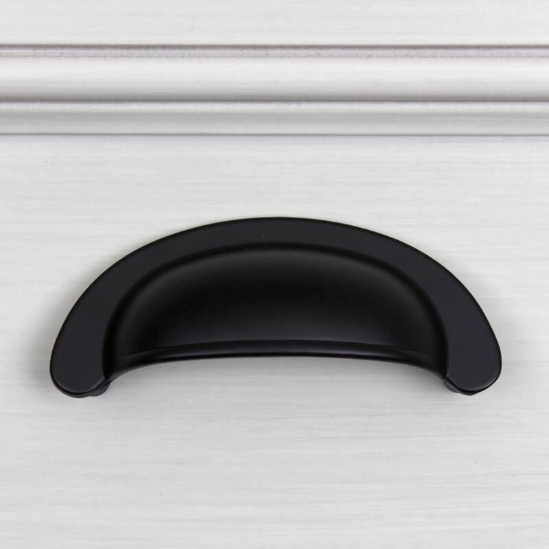 GlideRite 5-Pack 2-1/2 in. Center Matte Black Bin Cabinet Pulls - Matte Black