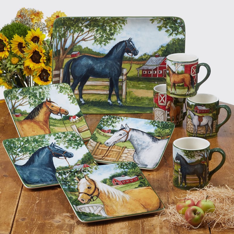 Certified International Clover Farm 8.25-inch Salad/Dessert Plates (Set of 4)