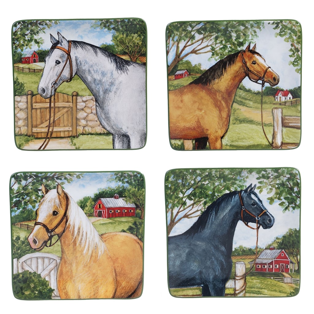 Certified International Clover Farm 8.25-inch Salad/Dessert Plates (Set of 4)