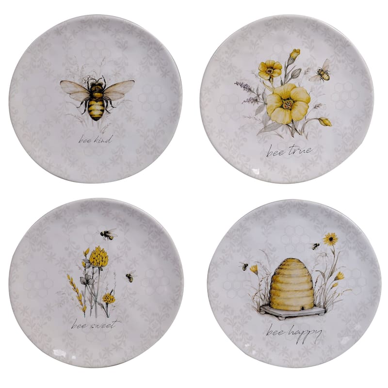 Certified International Bee Sweet 8.5-inch Salad/Dessert Plates (Set of 4)