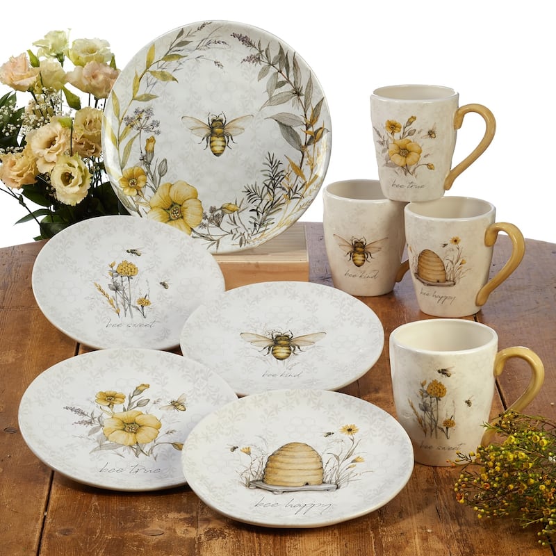 Certified International Bee Sweet 8.5-inch Salad/Dessert Plates (Set of 4)