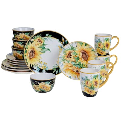 Certified International Sunflower Fields 16-piece Dinnerware Set (Service for 4)
