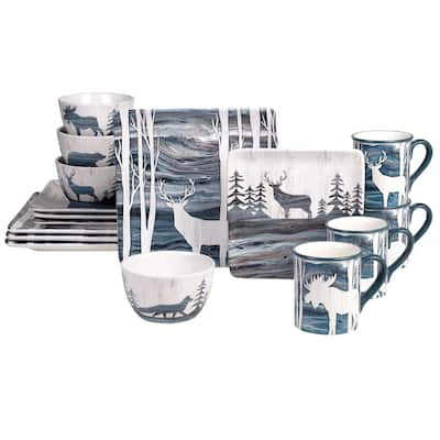 Certified International Fluidity Lodge 16-piece Dinnerware Set (Service for 4)