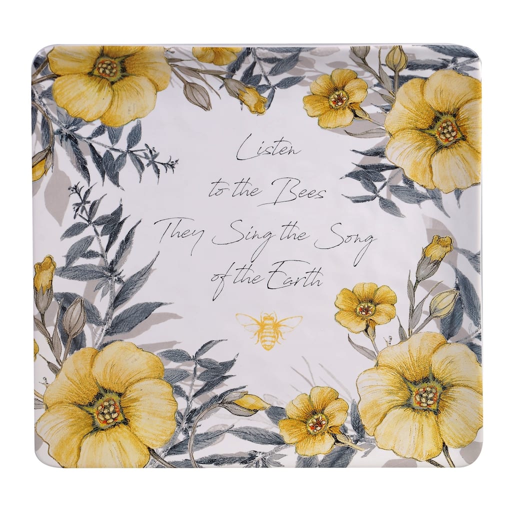 Certified International Bee Sweet Square Platter