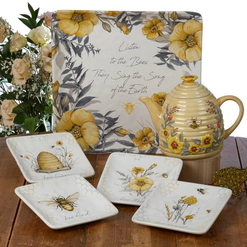 Certified International Bee Sweet Square Platter