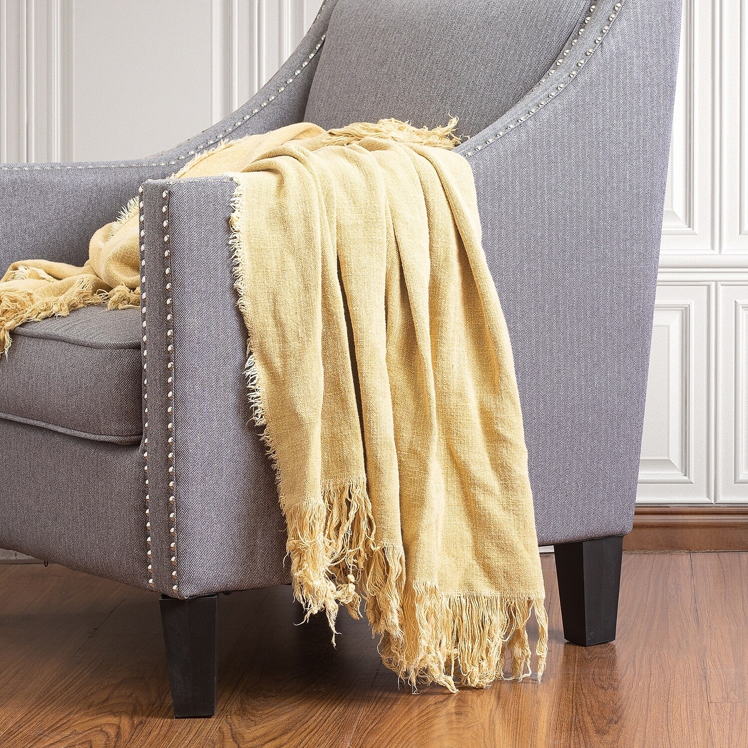 Farm House Washed Linen Throw Blanket Overstock 30882738