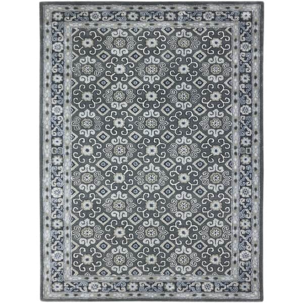 Norseth Lily Hand Tufted Wool Blend Floral Area Rug Overstock 19569758
