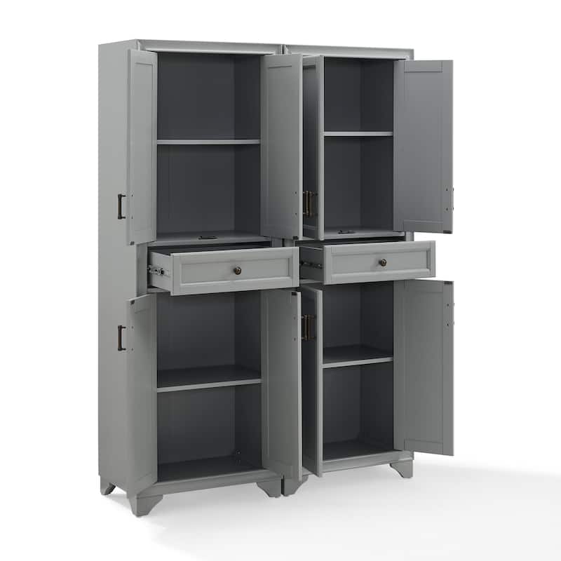 Crosley Tara 2Pc Pantry Set - 47.5"W x 15"D x 67.75"H