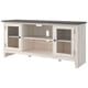 preview thumbnail 3 of 7, Dorrinson Casual Large TV Stand w/Fireplace Option, White/Brown