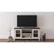 preview thumbnail 1 of 7, Dorrinson Casual Large TV Stand w/Fireplace Option, White/Brown