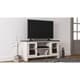 preview thumbnail 2 of 7, Dorrinson Casual Large TV Stand w/Fireplace Option, White/Brown