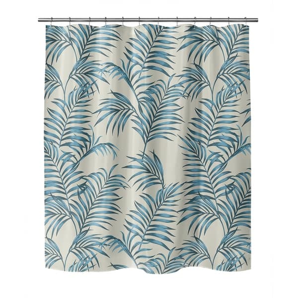 BLUE TROPICAL LEAVES Shower Curtain By Kavka Designs Bed Bath & Beyond 30884616