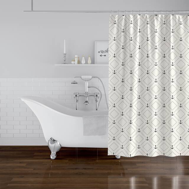ANCHOR GEO Shower Curtain by Kavka Designs