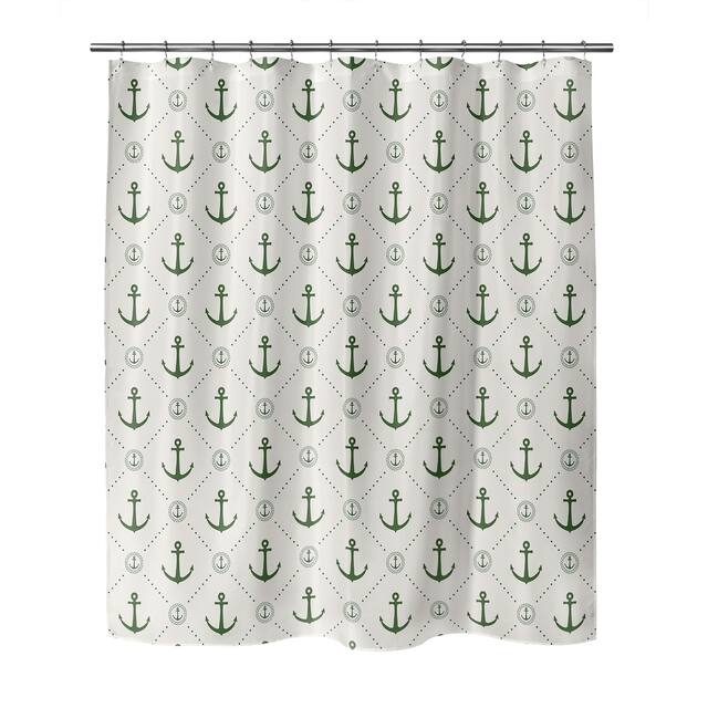 ANCHOR CHIEF KELLY GREEN Shower Curtain by Kavka Designs