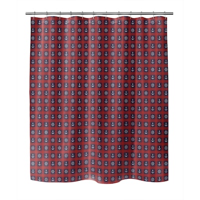 ANCHOR GALORE NAVY and RED Shower Curtain by Kavka Designs
