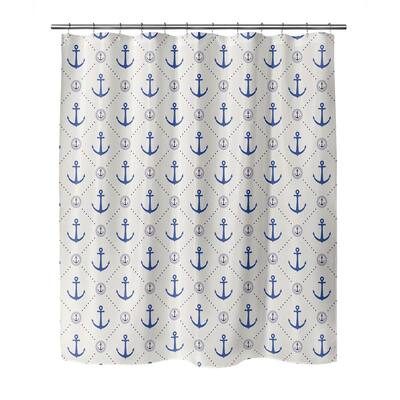 ANCHOR CHIEF IVORY BLUE Shower Curtain by Kavka Designs