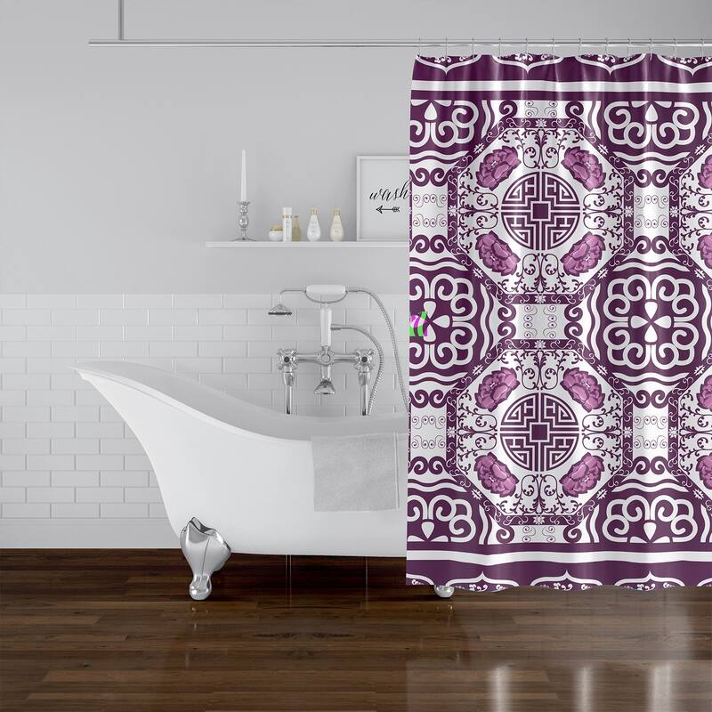 LASHA PLUM Shower Curtain By Kavka Designs Bed Bath & Beyond 30884848