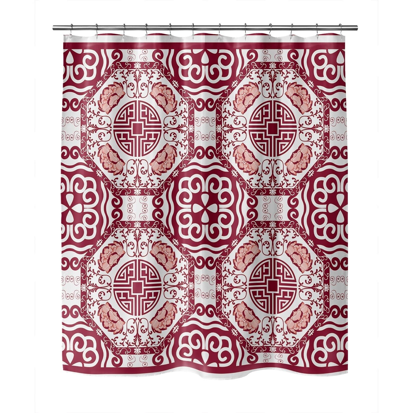 LASHA BURGUNDY Shower Curtain By Kavka Designs - On Sale - Bed Bath ...