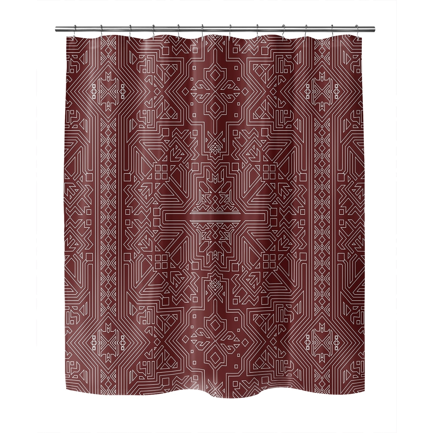 burgundy and brown shower curtain