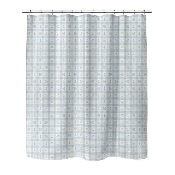 Anchor Galore Light Blue Shower Curtain By Kavka Designs Overstock 30884856 71x74