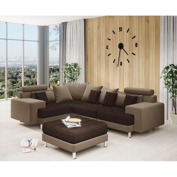 5-Piece Microsuede Modular Sofa