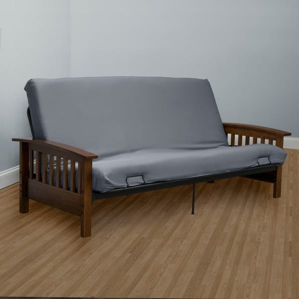 Black Serta Easy to Put On and Remove Machine Washable Futon Encasement Cover