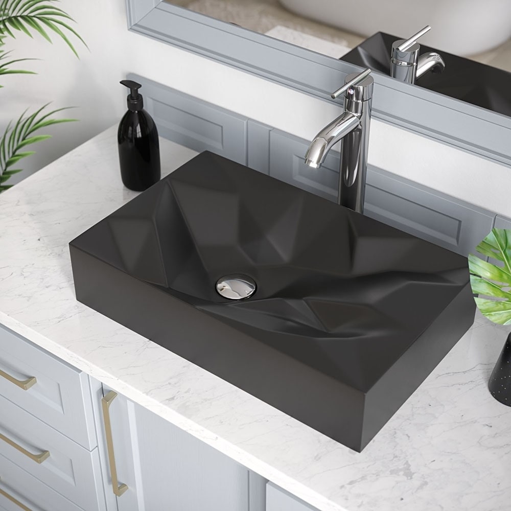 Bundle - 3 Items: Sink, Faucet, and Pop Up Drain MR Direct V200-Bisque Porcelain Vessel Sink Antique Bronze Ensemble with 753 Vessel Faucet V200-B-753-ABR