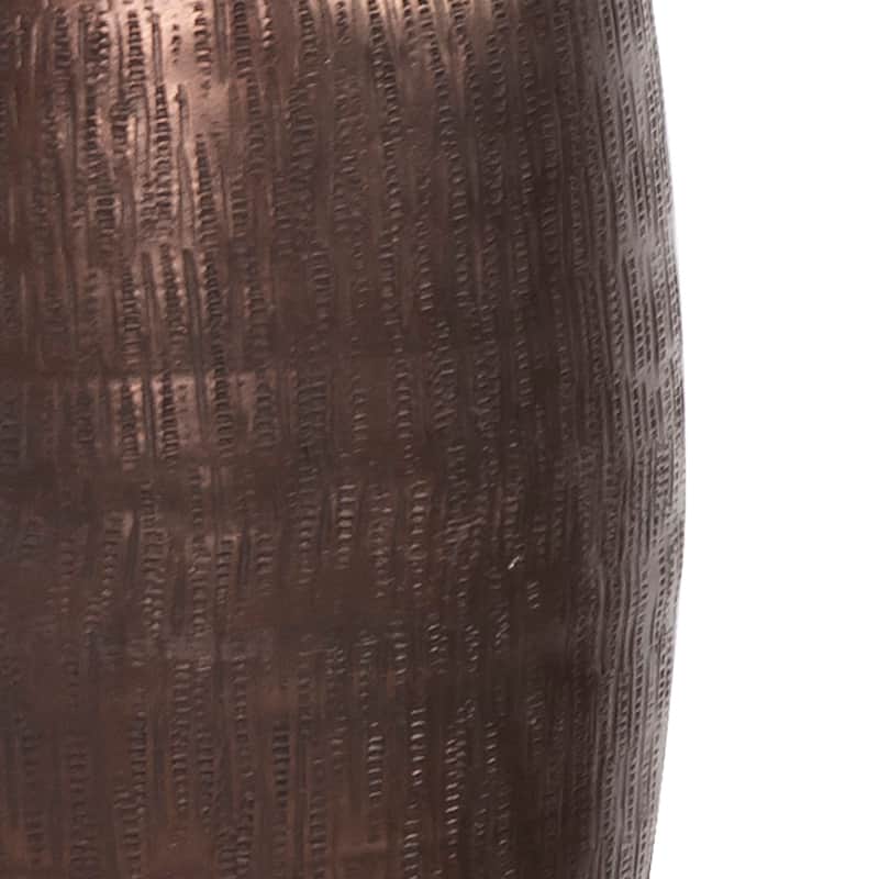 Allan Andrews Textured Deep Copper Aluminum Pinched Top Vase, Small