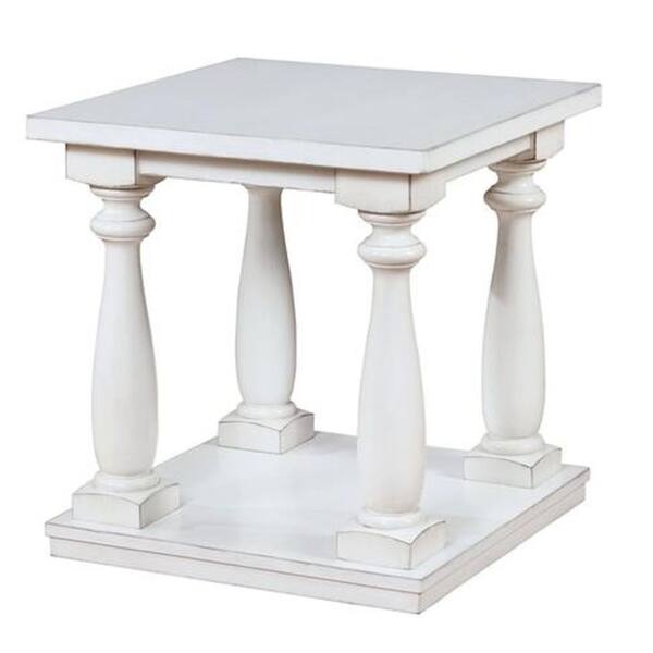 Shop William S Home Furnishing Tammie End Table In Antique White Finish Overstock 30885354