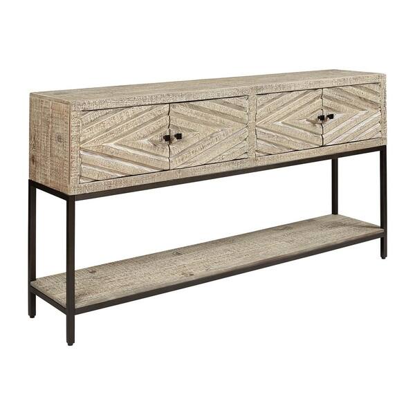 Roanley Distressed White Console Sofa Table Distressed White Console Sofa Table