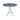 36" Round Top Pedestal Table - White/Heather Gray - N/A