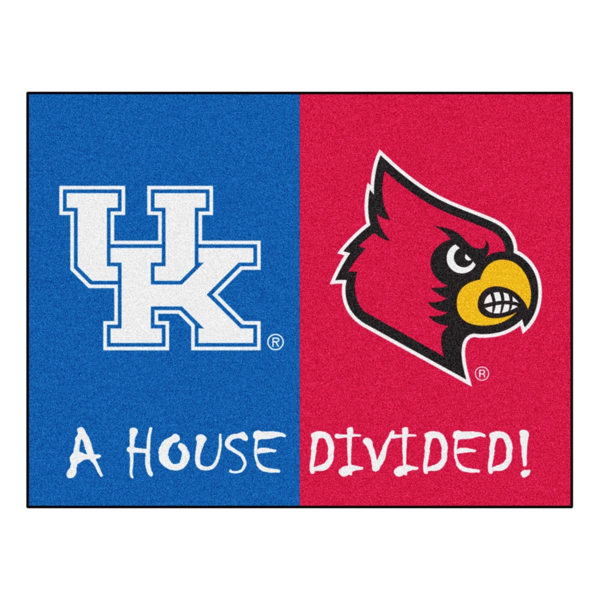 House Divided UK/UL No Sew Fleece Blanket Kentucky Louisville 