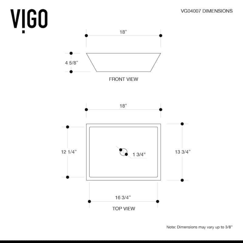 VIGO Vinca 18"L x 14"W MatteStone Vessel Sink and Duris 12"H Faucet Set