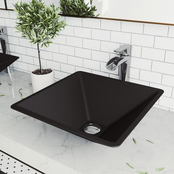 Aqua Tempered Glass Sink & Faucet Set