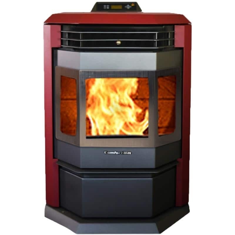 HP22 SS Burgundy Pellet Stove