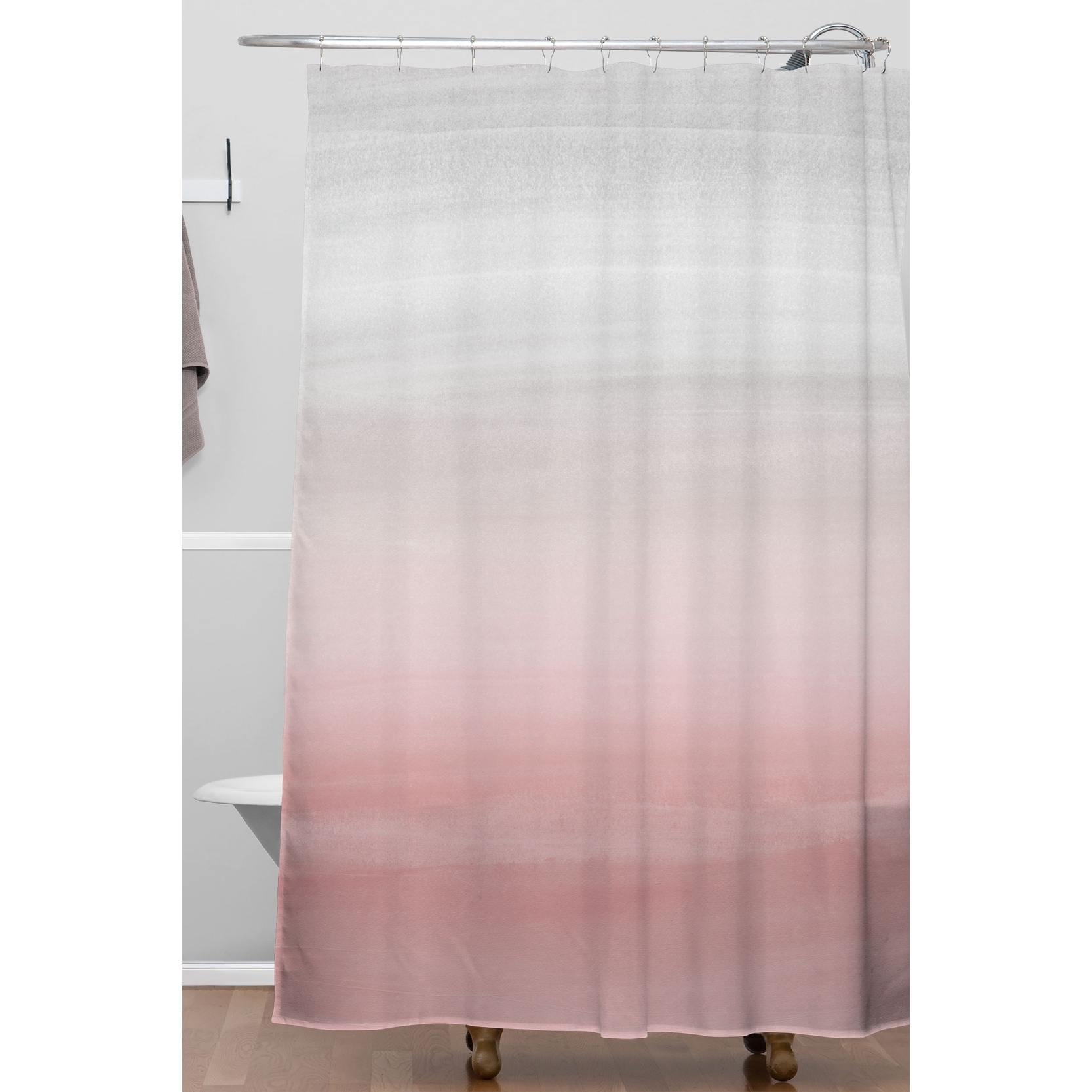 Shop Deny Designs Blush Gray Watercolor Shower Curtain Overstock 30886523