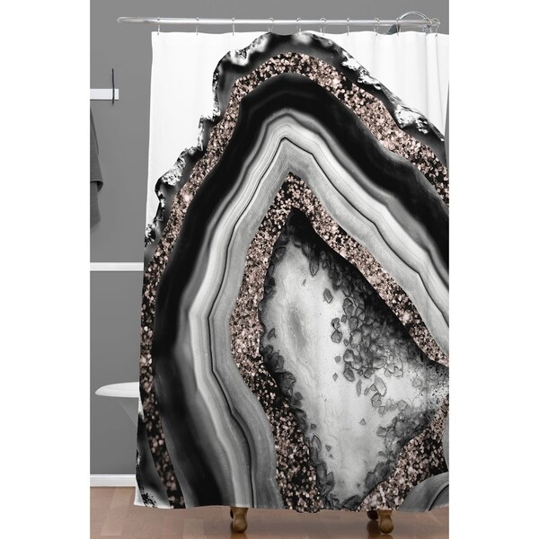 Deny Designs Agate Rose Gold Glam Shower Curtain - Overstock - 30886551