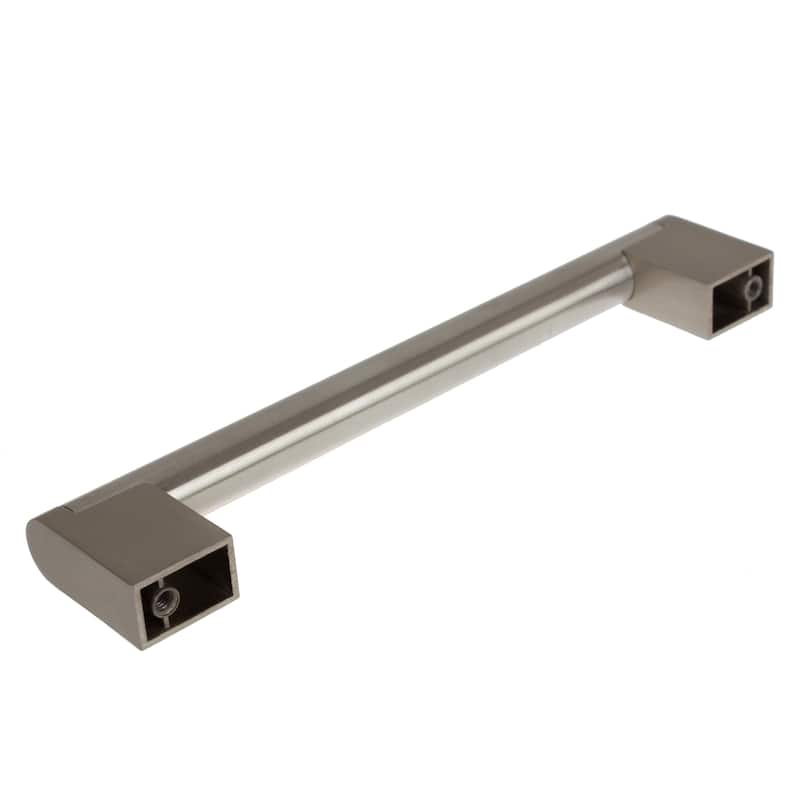 GlideRite 5-Pack 6-5/16 in. CC Stainless Steel Cross Bar Cabinet Pulls - Satin Nickel