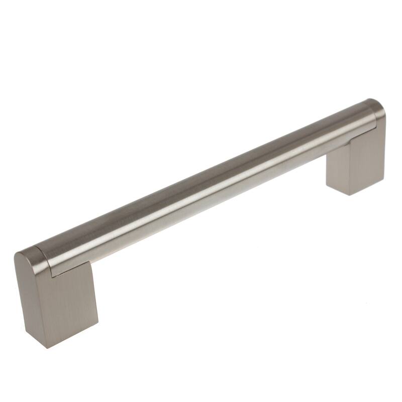 GlideRite 5-Pack 6-5/16 in. CC Stainless Steel Cross Bar Cabinet Pulls - Satin Nickel