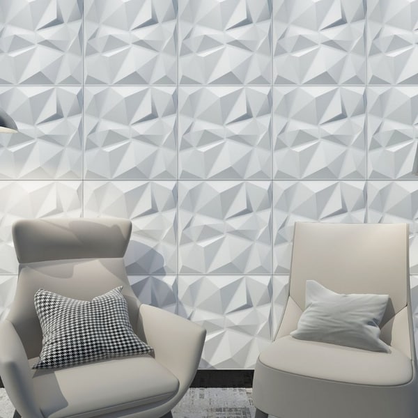 3D Embossed PVC Panel For Wall Decor, 20"x20"/pc - 50pc - Overstock