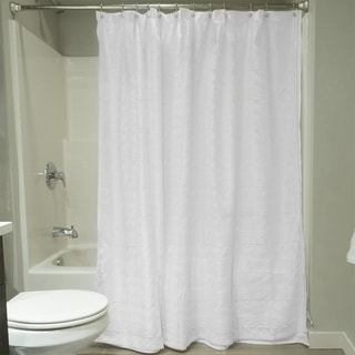 Polyester Elegant Lace Shower Curtain White 72