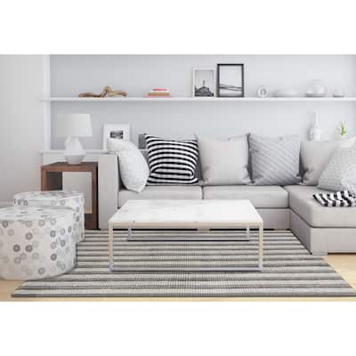 Tropia Striped Hand-Woven Jute Area Rug