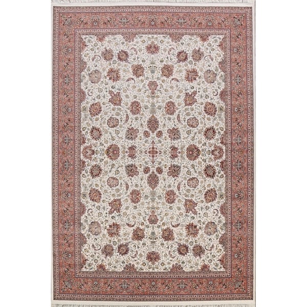 Shop Floral Ivory Classic Kashan Turkish Area Rug Living Room Carpet 8 4 X 11 5 On Sale Overstock 30890003