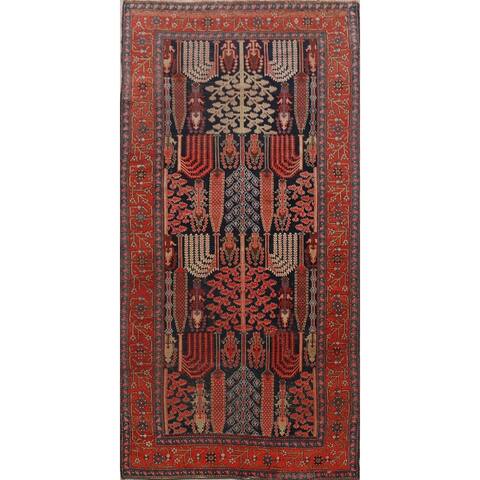 Pre-1900 Antique Heriz Bakhshayesh Persian Area Rug Handmade Carpet - 5'3" x 10'0"